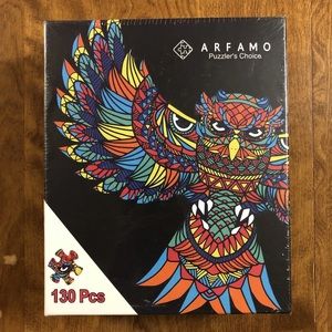 NEW  Arfamo COLOR OWL Wooden Jigsaw Puzzle 130 Pcs